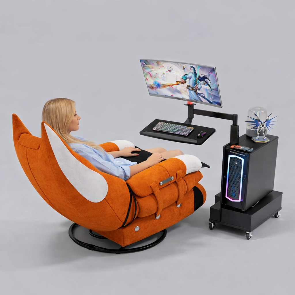 Pack Fauteuil inclinable + Bureau électronique suspendu